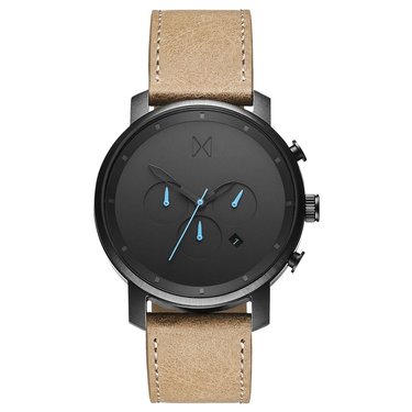 MVMT Chrono Black Leather D MC01BL 45 mm Officieel dealer