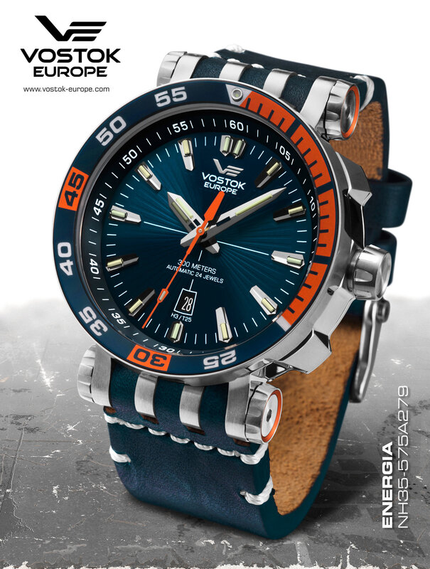 Vostok Europe Energia Rocket Steel Automatic NH35A 575A279 Officieel dealer Horlogewatch