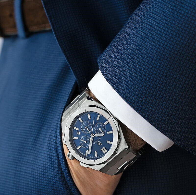 Paul Rich Motorsport Silver Blue Steel Chrono Horlogewatch.nl
