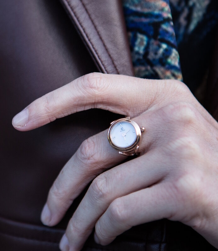 De Caron Ring Horloge Rosegoud 1753-R3