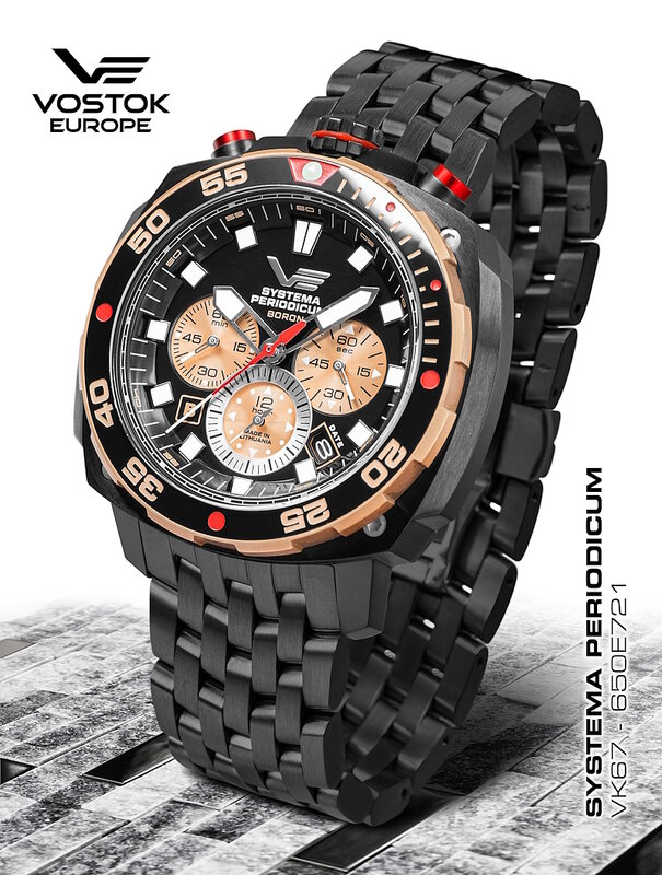 Vostok Europe Systema Periodicum Boron Chronograph VK67-650E721B Horlogewatch