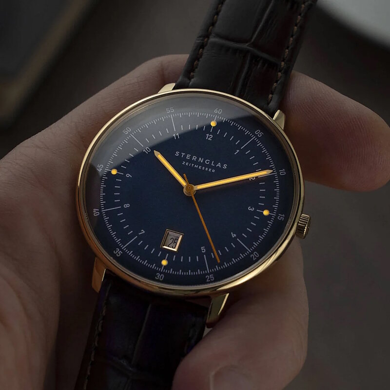 Sternglas Hamburg Dark Blue Gold S01-HH07-HE01 Horlogewatch