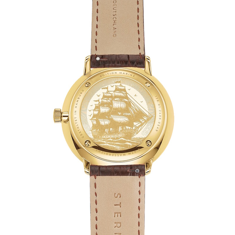 Sternglas Hamburg Dark Blue Gold Edition Marine Automatic S02-HHM07-HE01 Horlogewatch