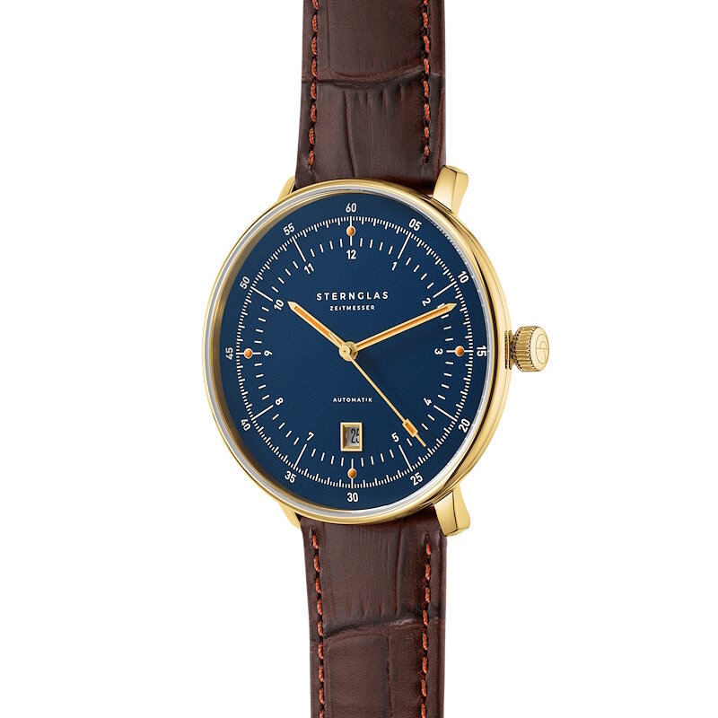 Sternglas Hamburg Dark Blue Gold Edition Marine Automatic S02-HHM07-HE01 Horlogewatch