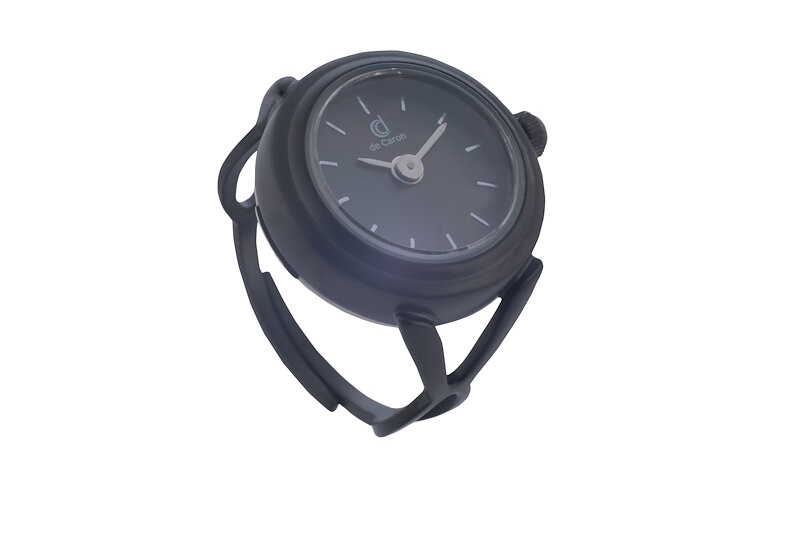 De Caron Ring Horloge Zwart 1753-B1 Horlogewatch