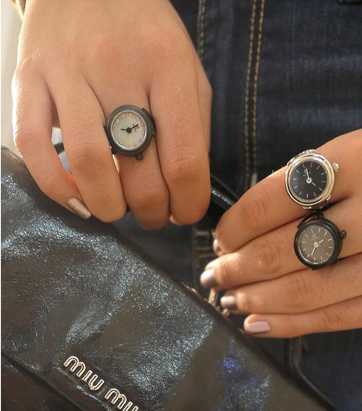 De Caron Ring Horloge Zwart 1753-B1 Horlogewatch