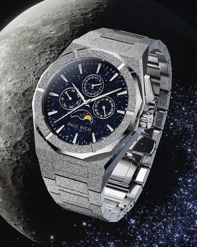 Paul Rich Moonphase Frosted Star Dust II Silver Horlogewatch