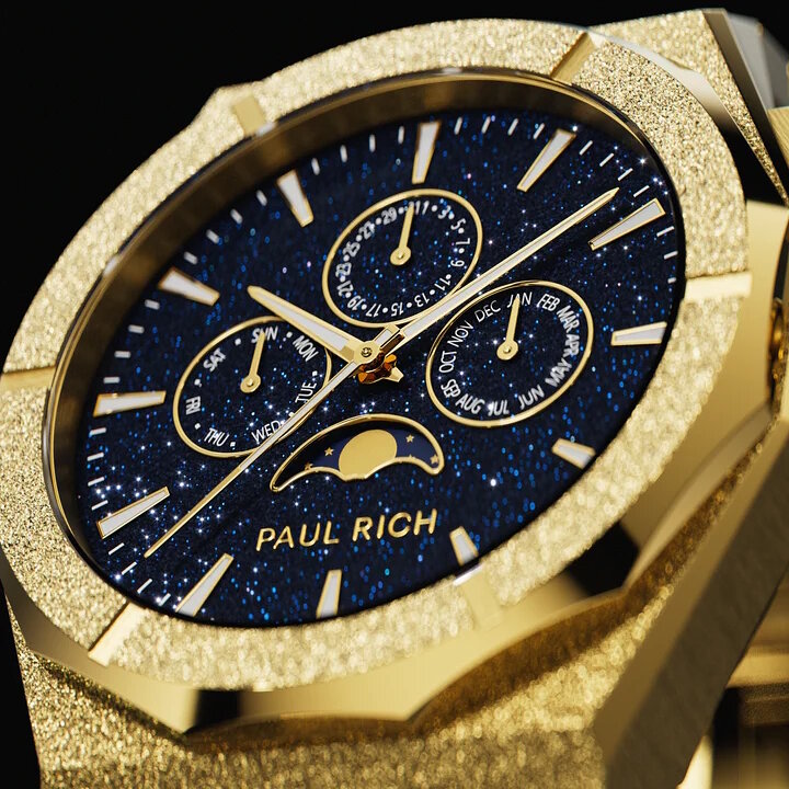 Paul Rich Moonphase Frosted Star Dust II Gold