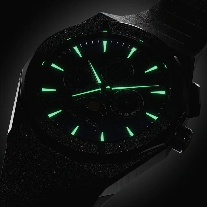 Paul Rich Moonphase Frosted Star Dust II Black Horlogewatch