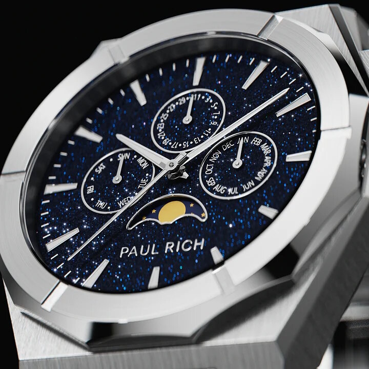 Paul Rich Moonphase Star Dust II Silver Horlogewatch