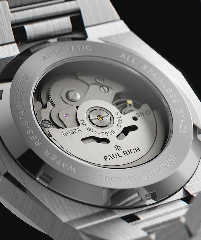 Paul Rich Frosted Star Dust II Silver Automatic Horlogewatch