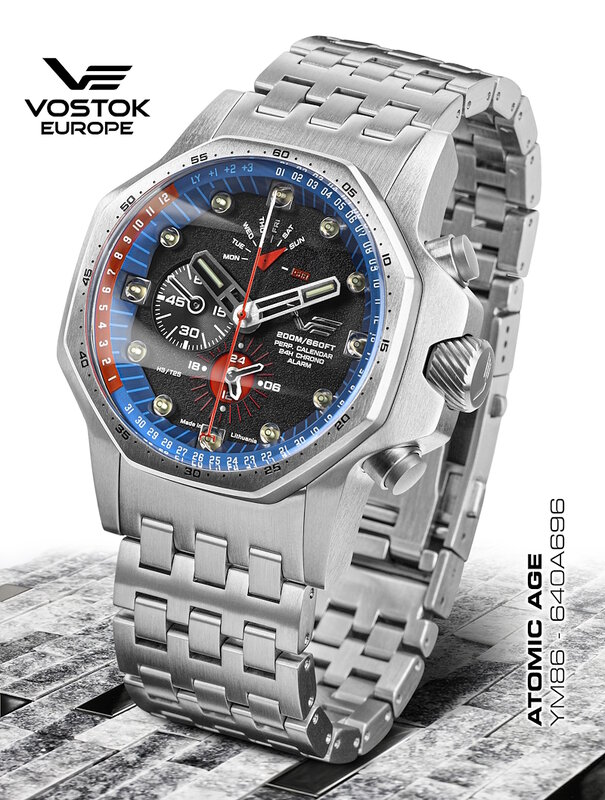 Vostok Europe Atomic Age Multifunction YM86-640A696B Horlogewatch