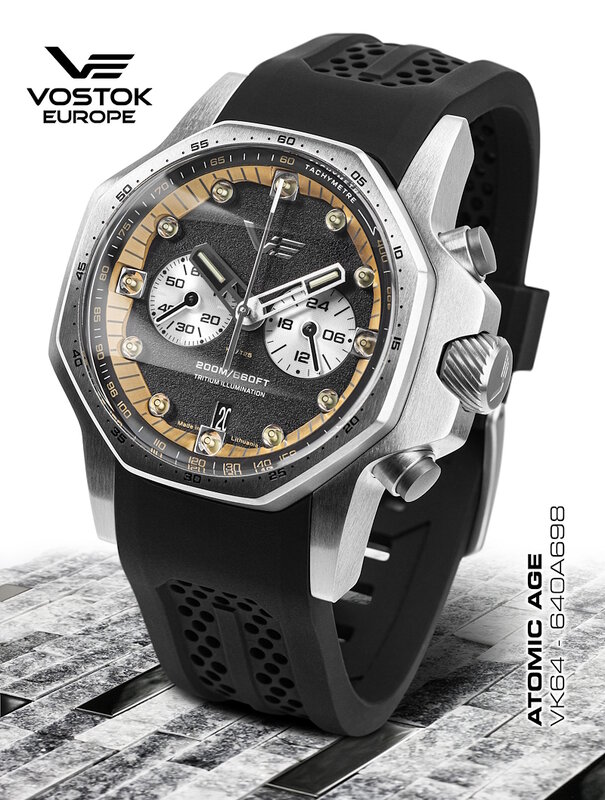 Vostok Europe Atomic Age Chronograph VK64-​640A698 Horlogewatch