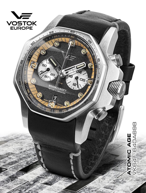 Vostok Europe Atomic Age Chronograph VK64-​640A698 Horlogewatch