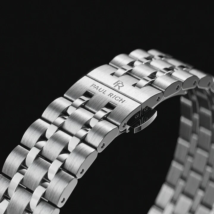 Paul Rich Crystelle Silver Black Horlogewatch