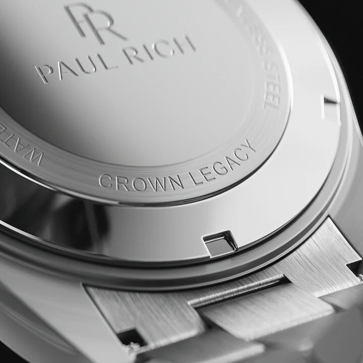 Paul Rich Crown Legacy Silver Gold Aventurine Blue Back Horlogewatch
