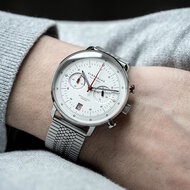 Sternglas Hamburg Chrono Silver SuperSlim S01-HC10-ME08 Horlogewatch