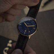 Sternglas Hamburg Dark Blue Gold Edition Marine Automatic S02-HHM07-HE01 Horlogewatch