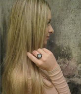 De Caron Ring Horloge Zwart 1753-B1 Horlogewatch