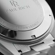 Paul Rich Crown Legacy Silver Aventurine Blue Back Case Horlogewatch