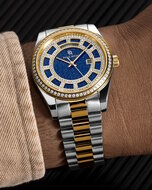 Paul Rich Crown Legacy Silver Gold Aventurine Blue Wristshot Horlogewatch