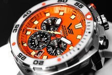 Vostok Europe Systema Periodicum Neon Chronograph VK67-650A723B Dial Horlogewatch