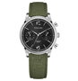 Vescari Chestor Steel Black Green Canvas Horlogewatch.nl