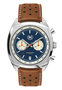 Marchand Driver Chronograph Blue Reverse Panda Tan Strap image_link Horlogewatch