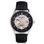 Tayroc Belton Silver Black Leather Horlogewatch