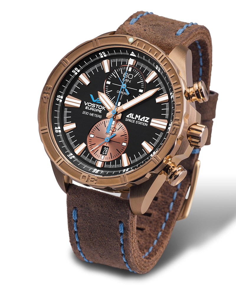Vostok Europe Almaz Chronograph Bronze 6S11-320O266 - Official dealer |  Horlogewatch.nl