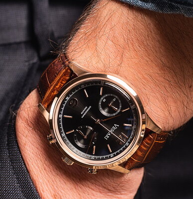 Vescari Chestor Rosegold Black - Brown Croco