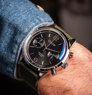 Vescari Chestor Steel Black - Green Canvas