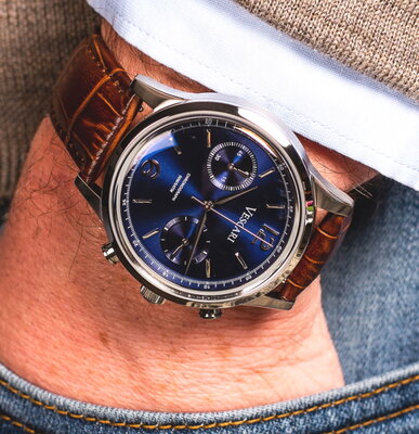 Vescari Chestor Steel Blue - Brown Croco