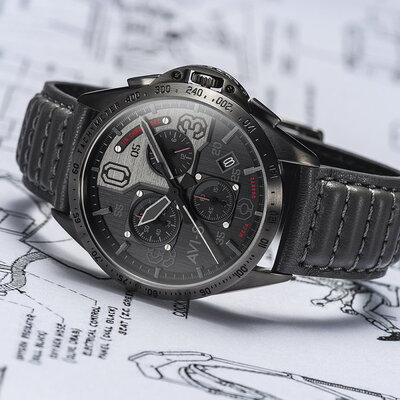 AVI-8 P-51 Mustang Blakeslee AV-4077-03 Chronograph Brevet