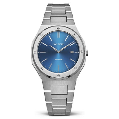 Valuchi Date Master Silver Blue 36 mm