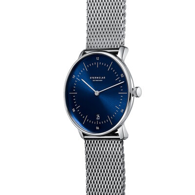 Sternglas Naos Blue Silver Mesh S01-NA06-MI04