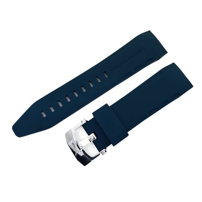Vostok Europe Lunokhod 2 Silicone Strap - Polished Buckle Dark Blue 25 mm