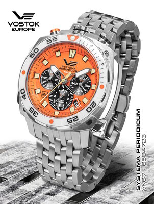 Vostok Europe Systema Periodicum Neon Chronograph VK67-650A723B