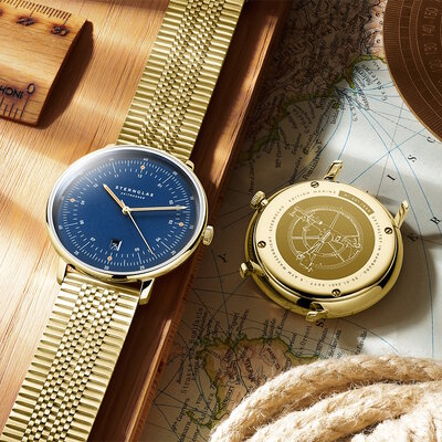 Sternglas Hamburg Marine Dark Blue Gold Limited Edition S01-HHM07-ME09