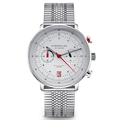 Sternglas Hamburg Chrono Silver SuperSlim S01-HC10-ME08