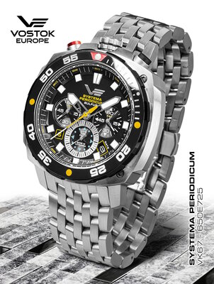 Vostok Europe Systema Periodicum Sulfur Chronograph VK67-650E725B