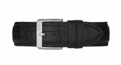 Aevi Classic Black Crocodile Horlogeband