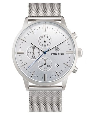 Paul Rich Sterling Mesh Chrono Silver