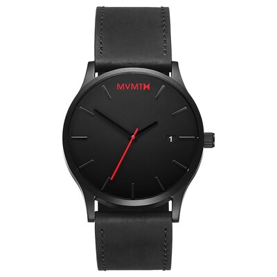 MVMT Classic Black Leather 45mm D-­L213.5L.551