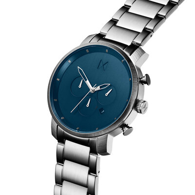 MVMT Chrono Midnight Silver 45mm D-­MC01-­SBLU
