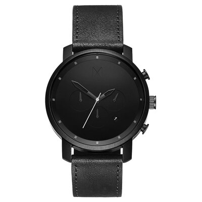 MVMT Chrono Black Leather 45mm D-MC01BL