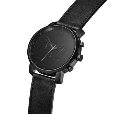 MVMT Chrono Black Leather 45mm D-MC01BL