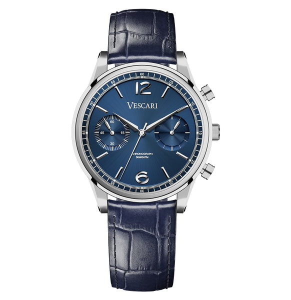 Vescari Chestor Steel Blue - Blue Croco Vescari Chestor Steel Blue - Blue Croco
