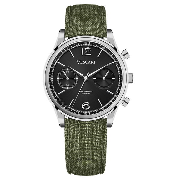 Vescari Chestor Steel Black - Green Canvas Vescari Chestor Steel Black - Green Canvas