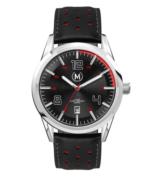 Marchand Sportline Black And Red Strap Marchand Sportline Black And Red Strap